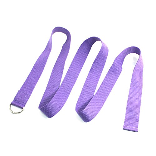 182cm-6Ft-Long-Figure-Gym-Pose-Exercise-Yoga-Stretch-Strap-Purple-0