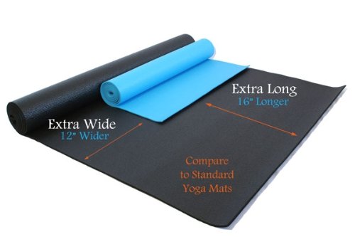 84-X-36-X-14-Extra-Wide-Extra-Long-Extra-Thick-Black-Yoga-Pilates-Mat-0