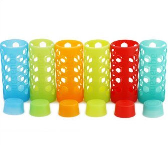 Aquasana-AQ-SL-500-MULTI-Rainbow-Silicone-Sleeves-and-Caps-for-18-Ounce-Glass-Bottles-6-Pack-0