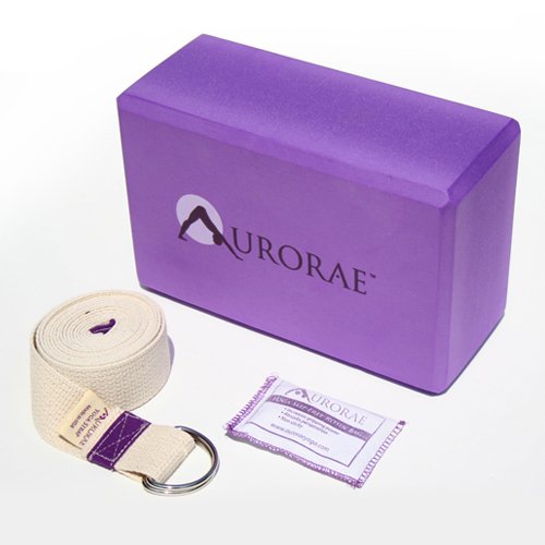 Aurorae-Value-Yoga-Props-Package-Includes-Slip-Free-Rosin-8Yoga-Strap-and-Eva-Foam-extra-Wide-Yoga-Block-0