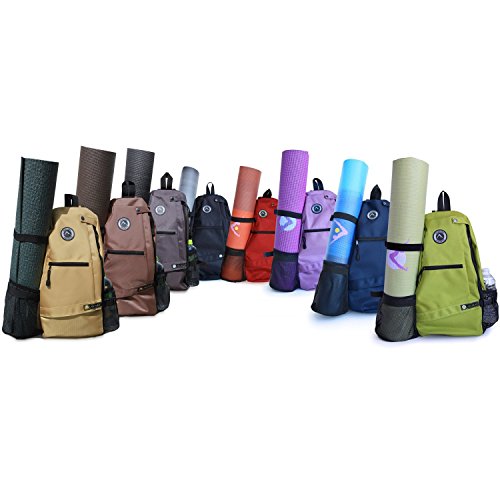 Aurorae-Yoga-Mat-Sport-BagMulti-Purpose-Crossbody-Sling-Backpack-Great-New-Colors-Grey-0