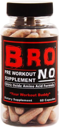 BRO-NO-PreWorkout-Supplement-Pills-Top-Nitric-Oxide-Amino-Acid-Formula-60-Capsules-The-Best-NO2-Bodybuilding-NO-Pre-Workout-and-Post-Workout-Supplements-Complex-For-Men-and-Women-Safest-and-Healthy-Wa-0