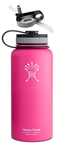 Hydro-Flask-Insulated-Wide-Mouth-Stainless-Steel-32-Ounce-Water-Bottle32-ozPinkadelic-Pink-wStraw-Lid-0