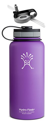 Hydro-Flask-Insulated-Wide-Mouth-Stainless-Steel-Water-Bottle-32-Ounce32-OunceAcai-Purple-wStraw-Lid-0