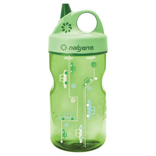 Nalgene-Grip-N-Gulp-Water-Bottle-Spring-Green-Cars-12-Ounce-0