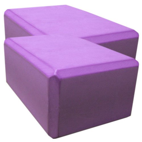 Nu-Source-Yoga-Block-2-Piece-Purple-9-x-6-x-4-Inch-0