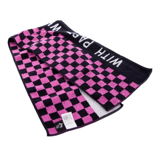 PURPLE-Black-Checker-100-Cotton-Active-Dry-Yoga-Workout-Towel-9-x-393-0