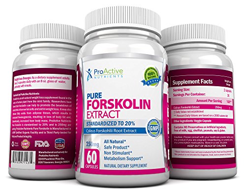 Proactive-Nutrients-Forskolin-Fat-Burner-Fastest-Acting-Coleus-Forskohlii-Supplements-250-Mg-Premium-Free-From-Side-Effects-and-Chemical-Additives-Proven-Safe-and-Effective-for-Melting-Belly-Fat-and-H-0