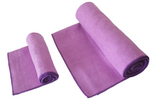 Zensufu-Hot-Yoga-Towel-Combo-Set-24-x-72-Mat-Towel-and-15-x-24-Hand-Towel-Microfiber-Non-Slip-Premium-Duo-Set-0