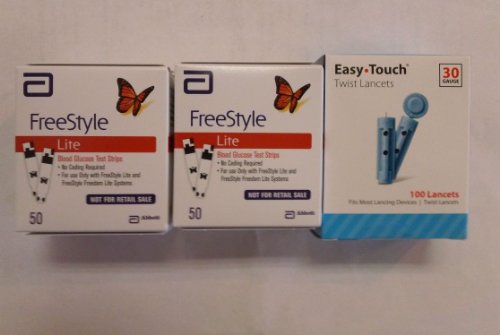 100-Freestyle-Lite-Test-Strips-With-30-gauge-Lancets-0