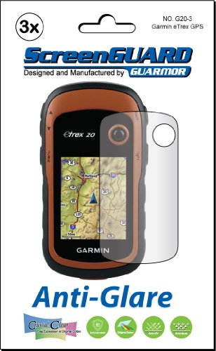 3x-Garmin-eTrex-10-20-30-Handheld-GPS-Premium-Anti-Glare-Anti-Fingerprint-Matte-Finishing-LCD-Screen-Protector-Cover-Guard-Shield-Protective-Film-Kits-Package-by-GUARMOR-0