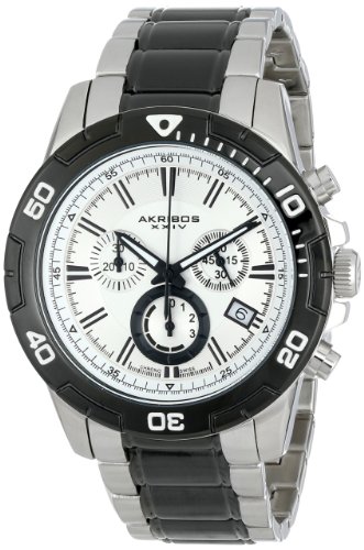 Akribos-XXIV-Mens-AK527TTB-Ultimate-Stainless-Steel-Swiss-Quartz-Chronograph-Divers-Watch-0