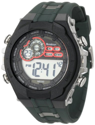Armitron-Sport-Mens-408188GRN-Military-Green-Resin-Digital-Chronograph-Watch-0
