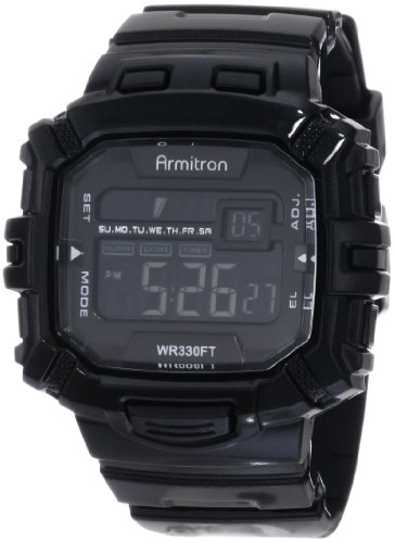 Armitron-Sport-Mens-408244BLK-Black-Rectangle-Chronograph-Digital-Watch-0