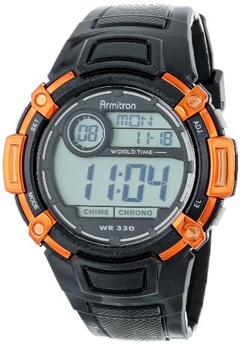 Armitron-Sport-Mens-408268ORG-Orange-Accented-Black-Resin-Strap-Digital-Chronograph-Watch-0