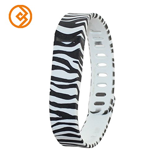 Bandcase-New-Style-Zebra-Print-Set-Size-Large-L-or-Size-Small-S-Multicolor-Leopard-Combinational-Replacement-Bands-with-Metal-Clasps-for-Fitbit-Flex-Only-No-Tracker-Wireless-Activity-Bracelet-Sport-Wr-0