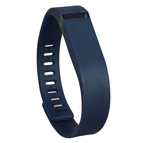 COWBOYCOOL-Replacement-Vivid-Color-Wristband-with-Clasp-for-Fitbit-Flex-Activity-Sleep-Tracker-NO-Tracker-Navy-Small-0