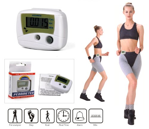 Easyfashion-Digital-Step-Counter-Calorie-Counter-White-0