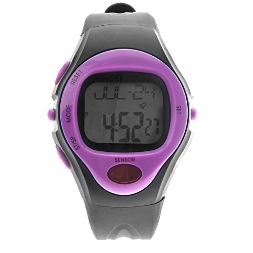 Foxnovo-06221-Waterproof-Unisex-Pulse-Heart-Rate-Monitor-Calorie-Counter-Sports-Digital-Watch-with-Date-Alarm-Stopwatch-Purple-0