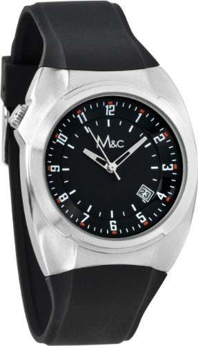 Mc-Mens-Black-Rubber-Band-Silver-Case-Watch-FC0276-0