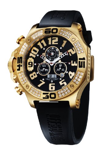 Offshore-Mens-OFF009PRI-Tornade-Yellow-Gold-PVD-Black-Dial-CZ-Chronograph-Watch-0