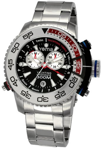 Yema-Mens-COYMHF0211-Sous-Marine-Yachting-Analog-Display-Analog-Quartz-Silver-Watch-0