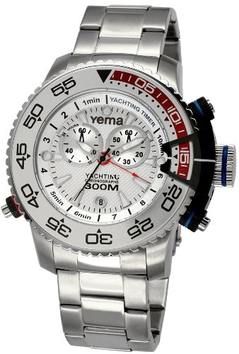 Yema-Mens-COYMHF0212-Sous-Marine-Yachting-Analog-Display-Analog-Quartz-Silver-Watch-0