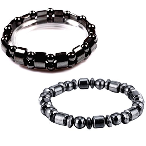 DOUVEI Magnetic Hematite Bracelet – Beaded Bangle For Arthritis Pain Relief