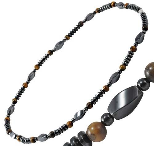 thumbnail image 2 of Magnetic Hematite & Tiger Eye Healing Bracelet – Adjustable Bangle For Men & Women – Arthritis Relief 2 of 6